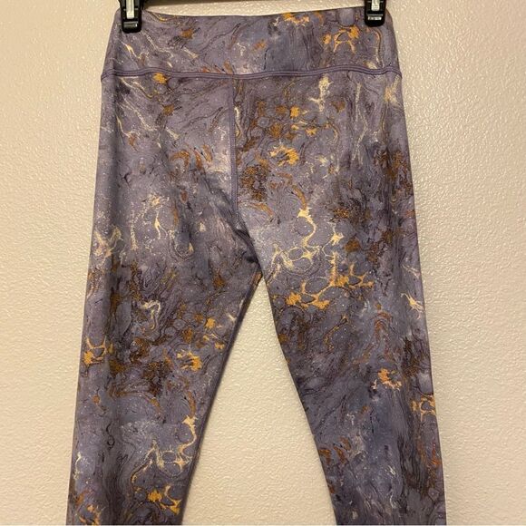 Athleta Girl Chit Chat Leggings Marble copper Purple Gray size XXL 16/woman S-M - Picture 7 of 13